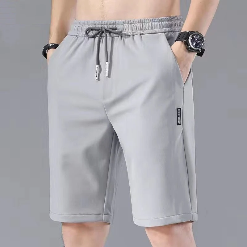 

Loose Spring Summer Thin Elastic Waist Simplicity Cargo Shorts Handsome Straight Solid Pockets Lacing Casual Men's Clothing 2023