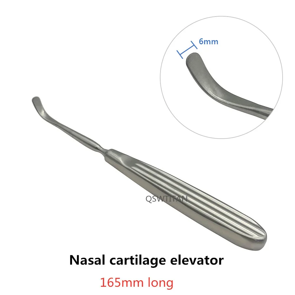 Elevador de cartílago Nasal, Retractor de acero inoxidable, elevador de tabique Nasal reutilizable, huesos nasales, instrumento de plástico