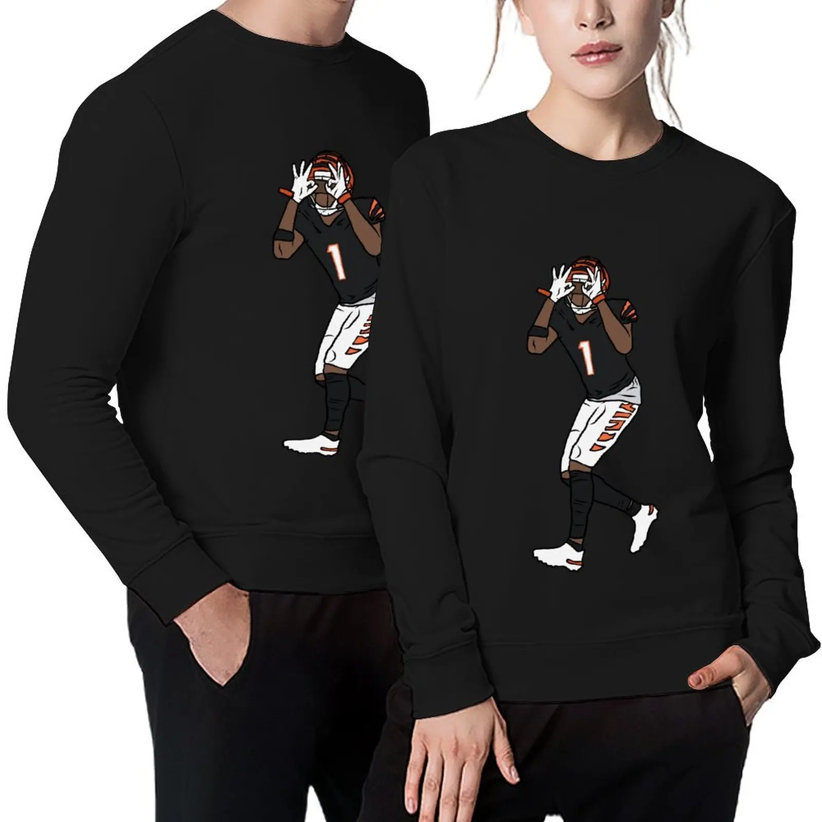 

Ja'Marr Chase Celebration 2 Pullover autumn jacket men aesthetic clothing mens designer clothes oversize sweatshirt