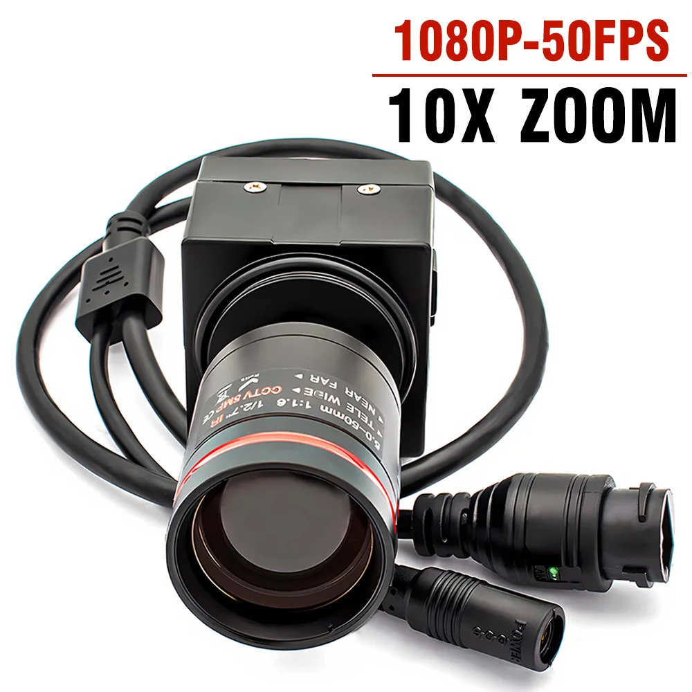 1080P POE Surveillance Camera IP Onvif H.265 RTSP 50FPS High Speed Motion Camera 5-50mm M12 Lens Video Security Webcam For NVR