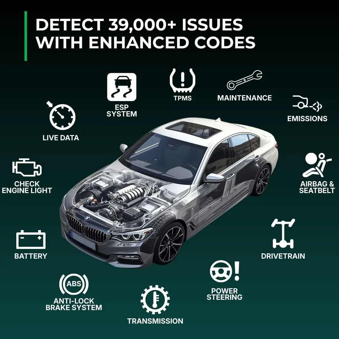 Bluetooth OBD2 Scanner - Car Diagnostic Check Engine Code Reader