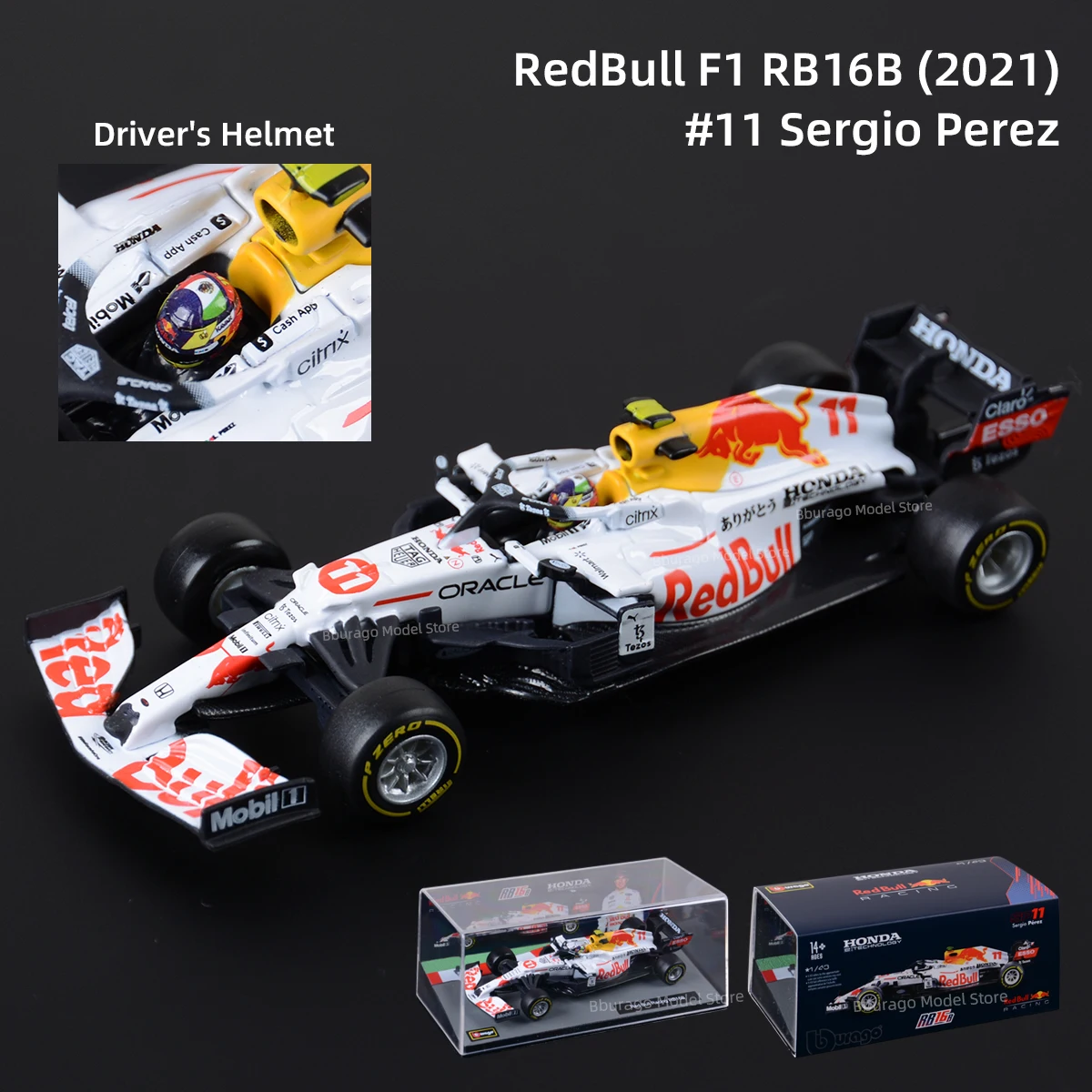 Bburago 1:43 Red Bull 2021 RB16B #33 #11 F1 Formula Car Static Die