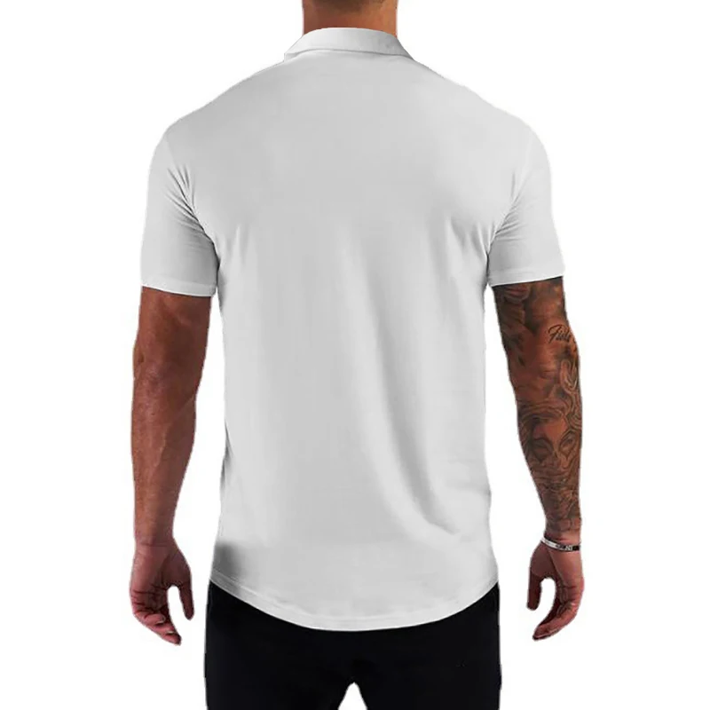 New Comfortable and Breathable Summer Wear Men's Cotton Polo Neck T-shirt Fashion and Leisure