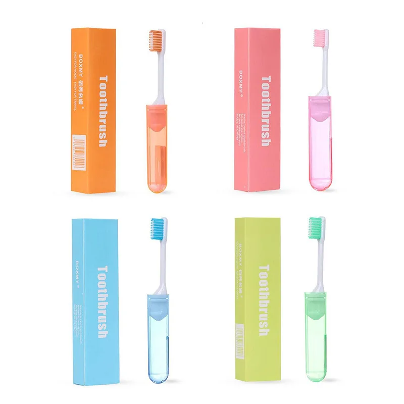 50Pcs Travel Portable Folding Toothbrush Soft Bristle Toothbrush Fold Travel Camping Hiking Outdoor Easy To Take Teethbrush