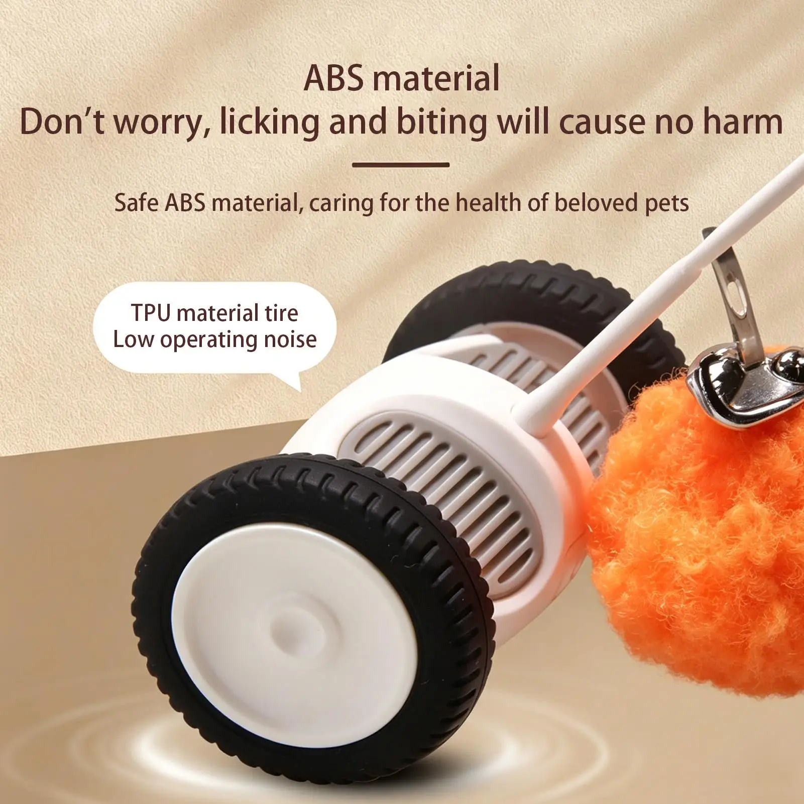 Electric Cat Toy Obstacle Avoidance Rechargeable Teaser Automatic Car Interactive Kitten Toy For Small Medium Large Breeds