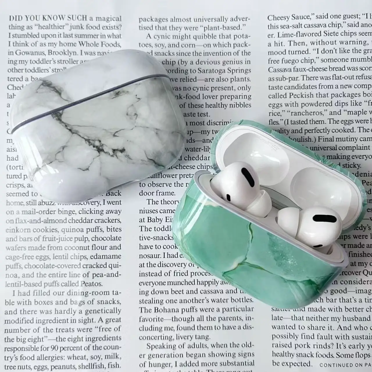 Marble earphone case suitable for AirPods 1 2 3 4 Bluetooth earphone protective case Apple AirPods Pro hard shell anti drop