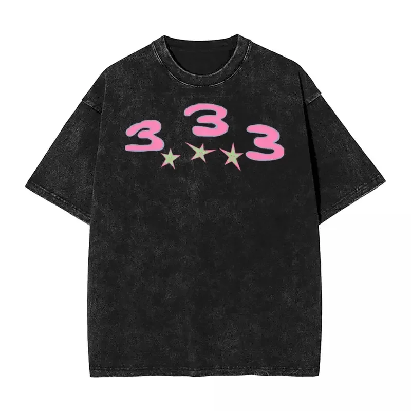 Washed T Shirts Bladee Drain Gang 333 Logo Hip Hop Retro T-Shirt Oversize Streetwear Cotton Graphic Tops Tee Shirt Men Women