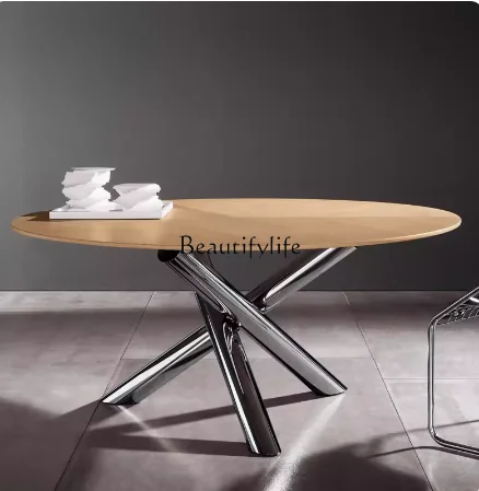 Restaurant Home Small Apartment Dining Table round Table Dining Table Marble Solid Wood Glass Desktop