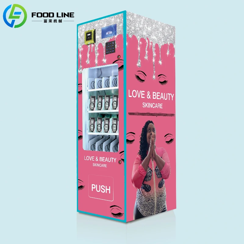 

Автомат по продаже закусок и напитков на 4 уровня с индивидуальной настройкой, компактный автомат для косметики и ресниц, автоматический аппарат для товаров красоты