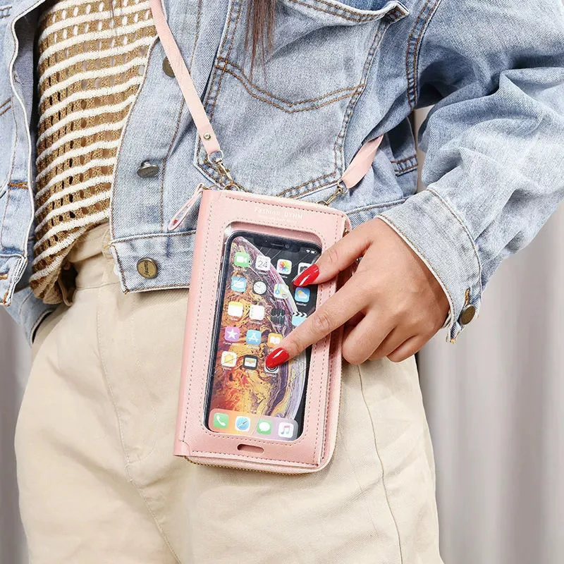 2025, neue Touchscreen-Handytasche, Handtasche, weibliche Umhängetasche, One-Shoulder-transparente Geldbörse – Detail 12