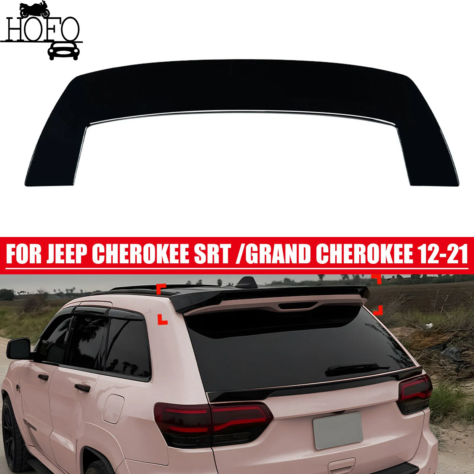 

For Jeep Grand Cherokee SRT 2012-2021 Rear Trunk Spoiler Roof Wing Boot