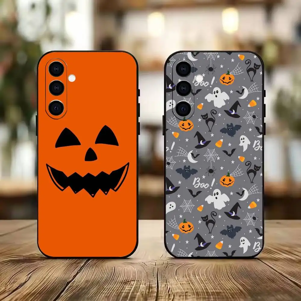 Happy Halloween gift Black Soft Silicone Phone Case for Samsung A73 20,21,22,31,32,52,53,72