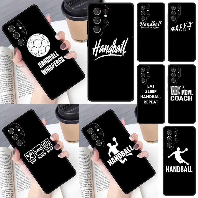 Handballer Handball Player Evolution Cover For Samsung Galaxy S23 Ultra S22 S20 S21 FE  S9 S10 Plus Note 10 20 Ultra phone Case