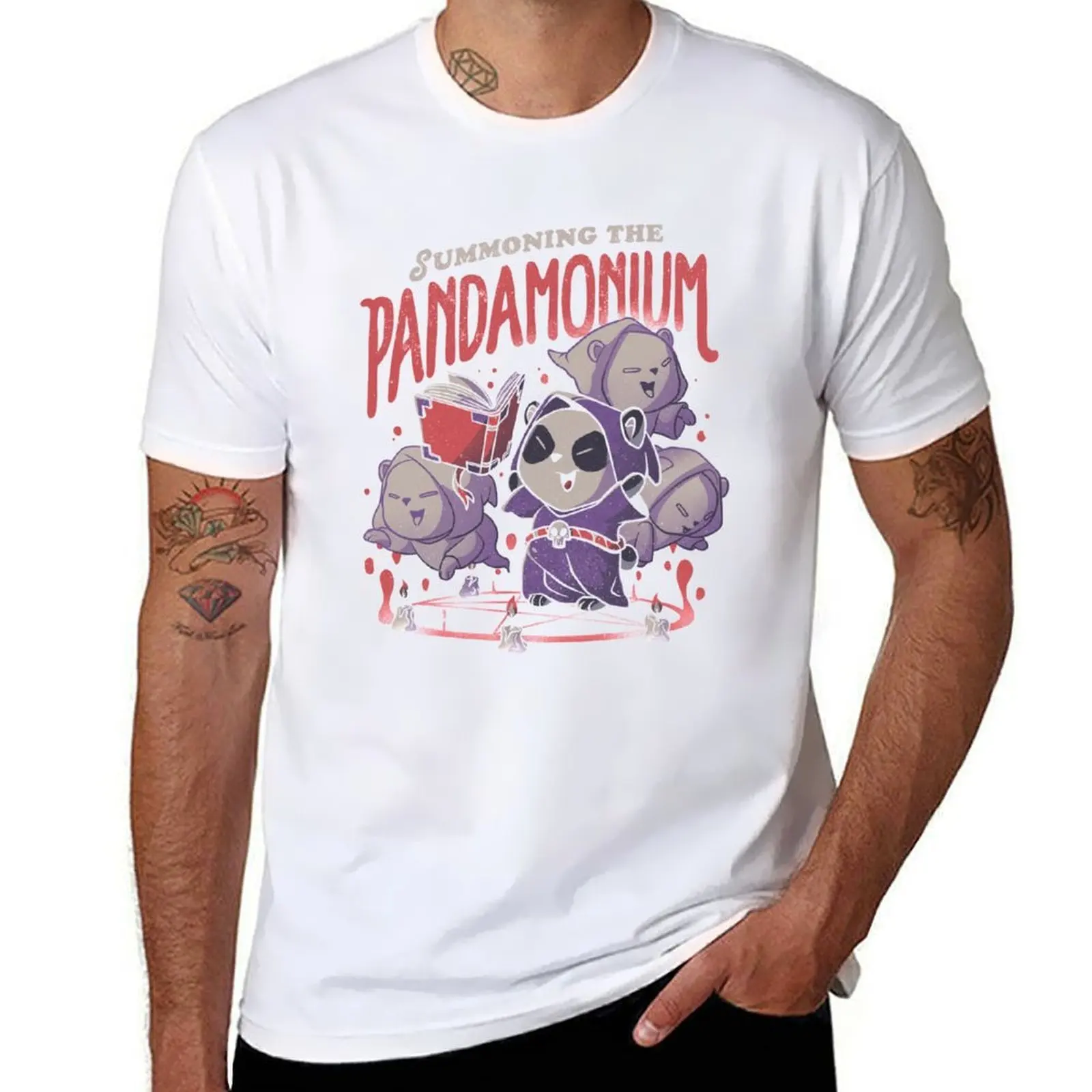 

Summoning the Pandamonium - Cute Funny Evil Creepy Panda Gift T-Shirt funny t shirts man T-Shirt