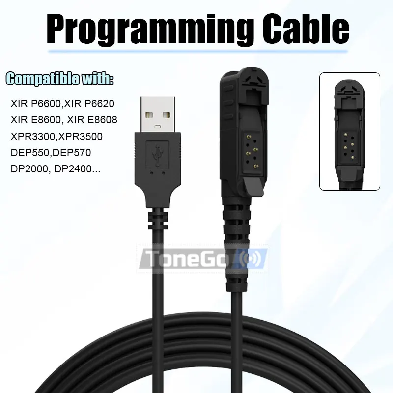 1/2/5PCS USB Programming Cable Compatible With XPR3550 XPR3500 XPR3300 XIR P6600 XIR P6620 XIR E8600 DEP550 Radio Accessories
