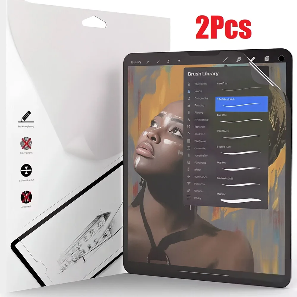 2Pcs Paper Film Feel Screen Protector For iPad 9.7 Air 2 3 10.5 Air 4 5 10.9 Pro 11 12.9 10.2 10 9th 8 7th Gen Mini 1 4 5 6