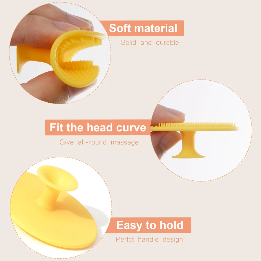 1PCS Silicone Shampoo Brush For Baby Cleaning Silicone Brush Newborn Soft Hair Comb Head Hair Washing Baby Care Accessorie