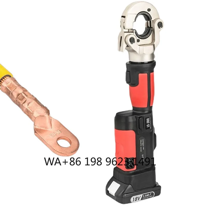 

Rechargeable hydraulic crimping pliers, 18V 2.5Ah, 60KN auto reset for copper aluminum power cable crimp and wiring tasks