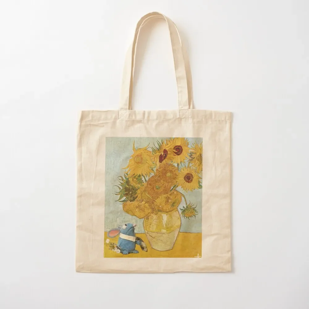 

Tutter with Sunflowers Tote Bag personalized tote bag canvas bags custom fabric bag luxury women