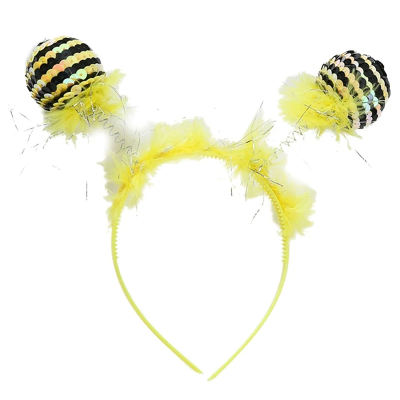 Bee Headband Bee Tentacle Hair Bands Insect Cosplay Hair Accessories for Kids Women Bee Party Favor Decorations M6CD