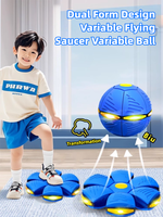 Children's Bouncing Elastic Ball Stepping Flying Saucer Transforming Glow-in-the-dark Outdoor Educational Toy for Baby Boy