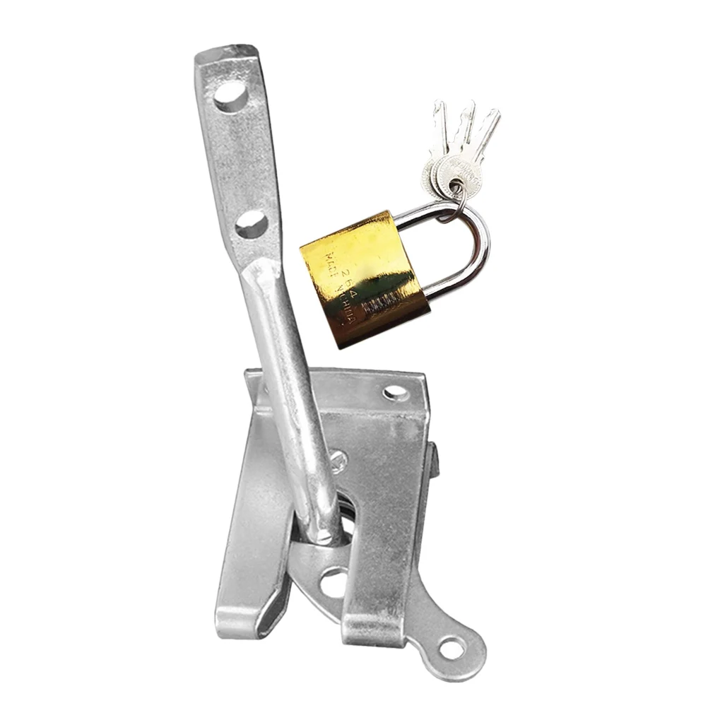 

Automatic Fence Gate Latch Carbon Steel Lock Outdoor Farm Enclosure Hardware Durable Reliable Latch Metal Locking