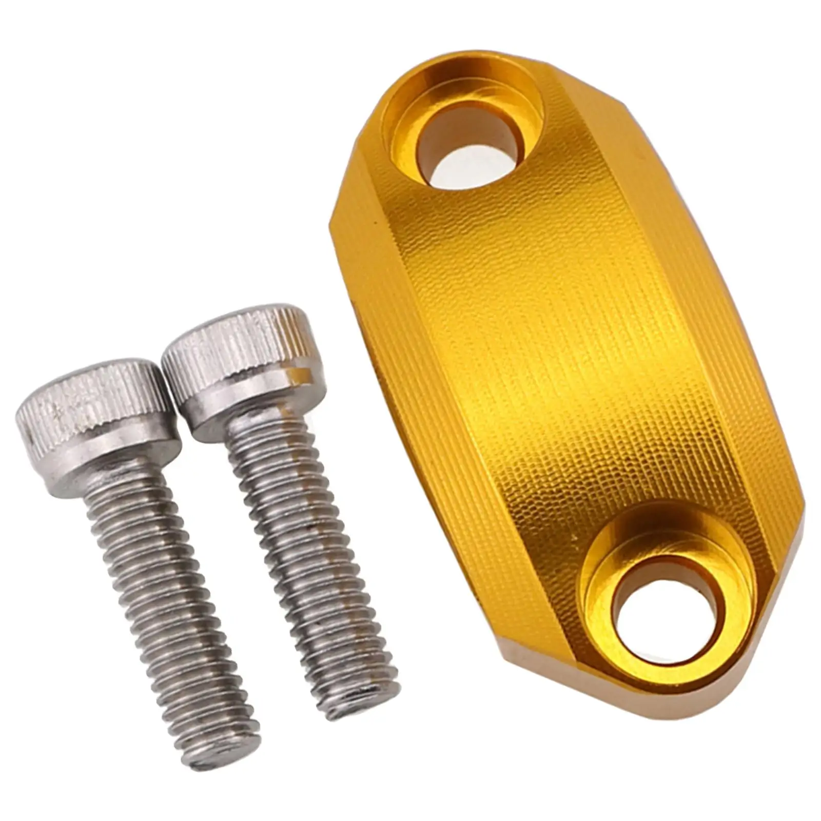 2xMotorcycle Master Cylinder Clamp Cover for 22mm Handlebar Supplies Yellow