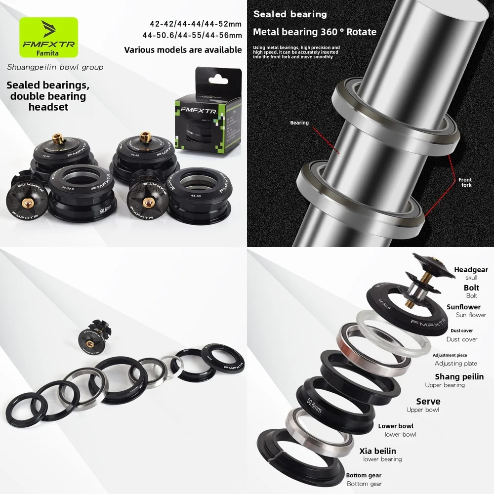 

Набор гарнитур для горного велосипеда, 44-44 мм, конический 55/56 мм, прямая трубка, вилка, чашка, подшипник в сборе для велосипеда