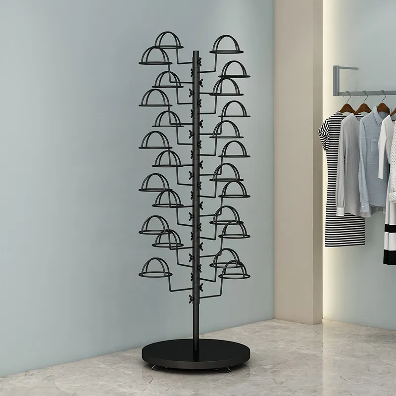 Upgraded hat display rack Floor-to-ceiling women's clothing children's maternal and infant storage hat rack Hanging hat holder