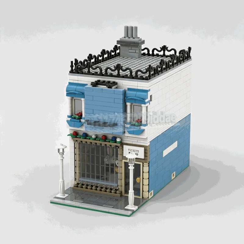 NEW 1071Parts Modular City Museum Building Blocks Architecture Model DIY Assembly Toy Street Display Collection Gifts Creative