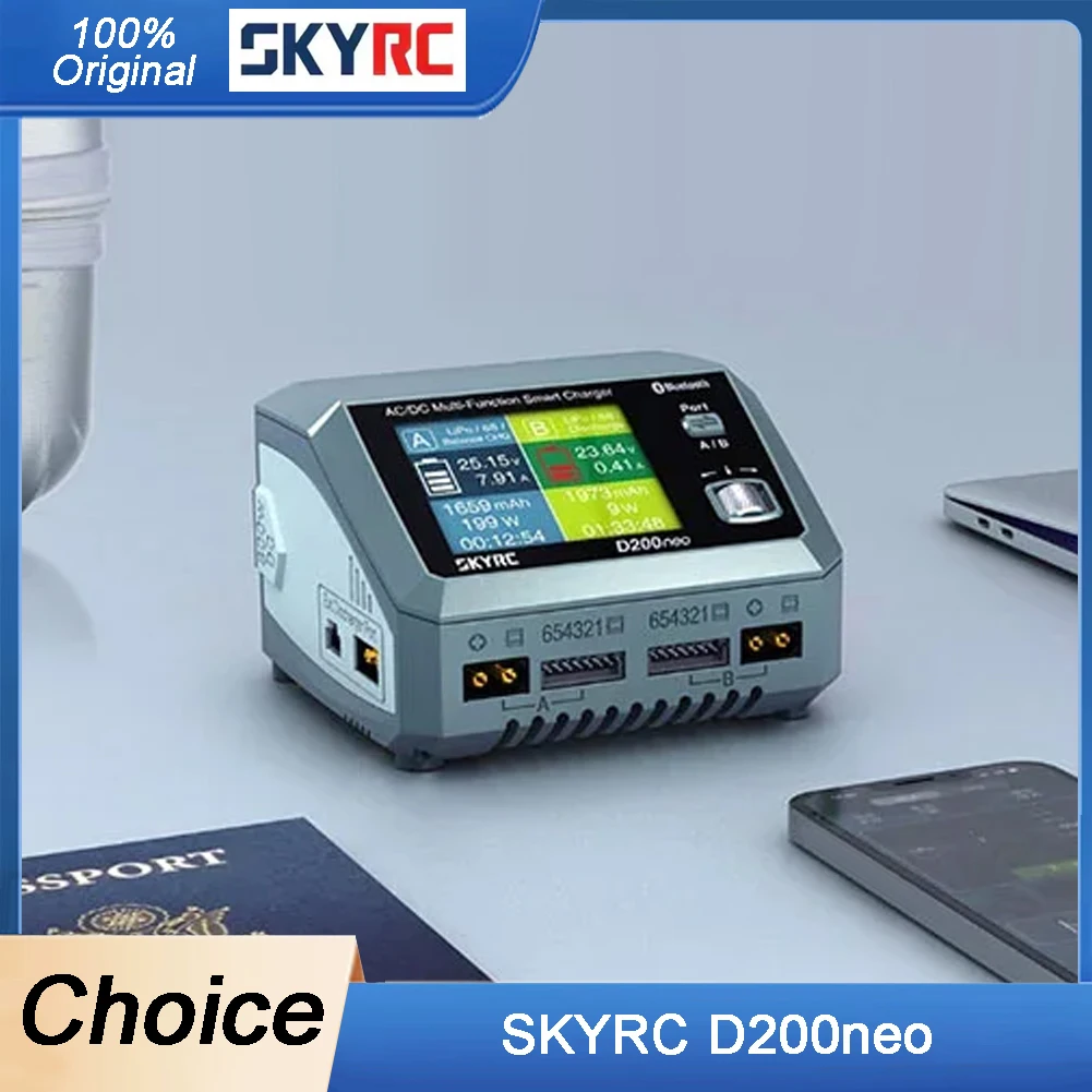 SKYRC D200neo 충전기 - AC 200W DC 800W 1-6S LiPo 밸런스 충전기 방전기 RC 모델용 스마트 다기능