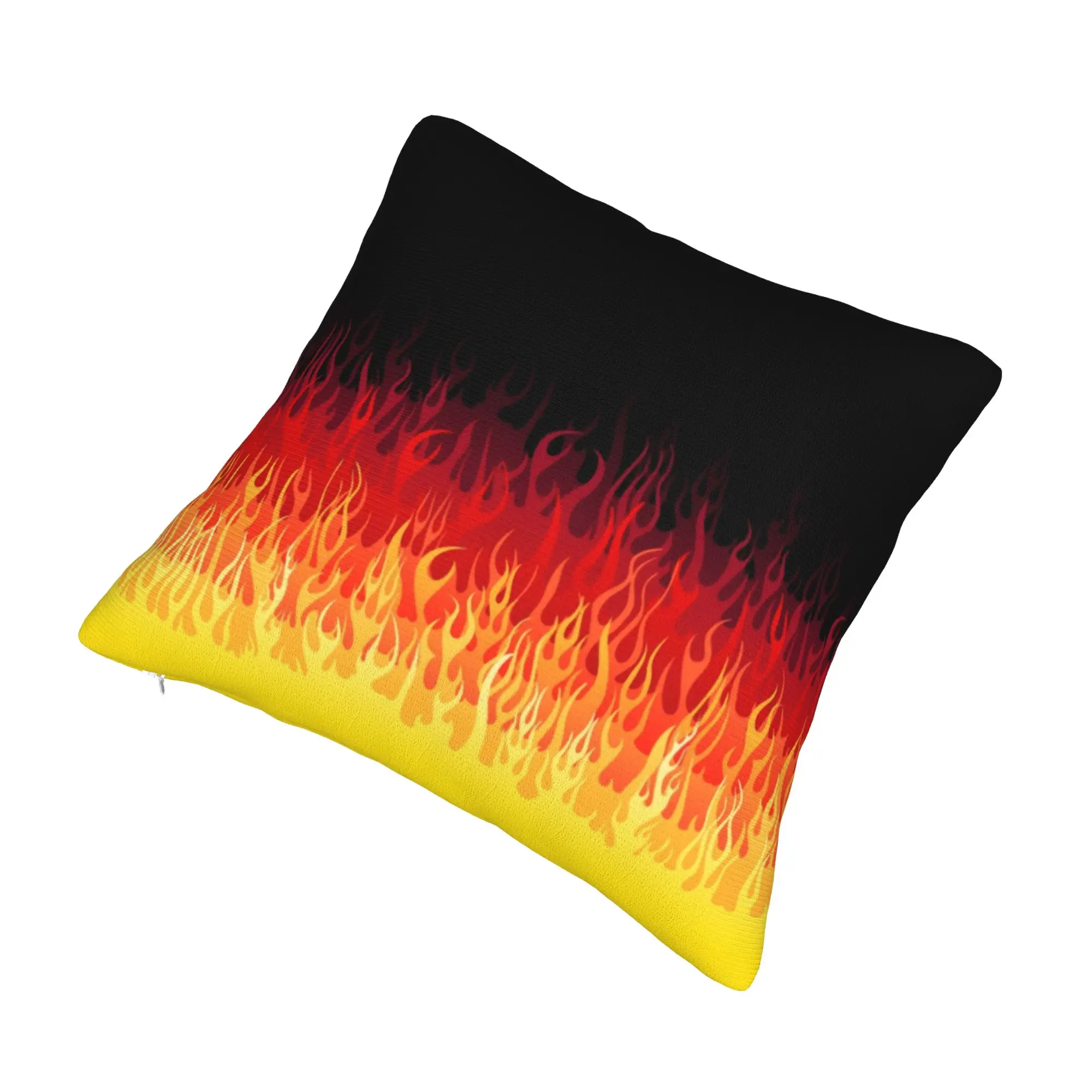 Red Burning Fire Racing Flames Modern Throw Pillow Covers Living Room Decoration  Cushion