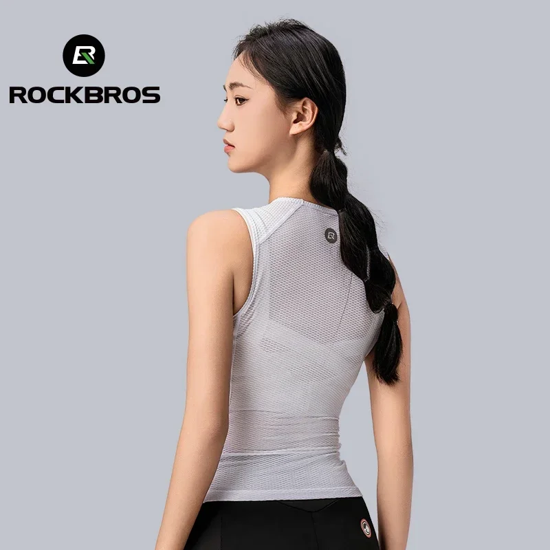 ROCKBROS New Cycling Vest Women Mtb Road Bike Jersey Slim Fit Exercise Outdoor Breathable Bicycle Clothing Safety Quick Dry Vest