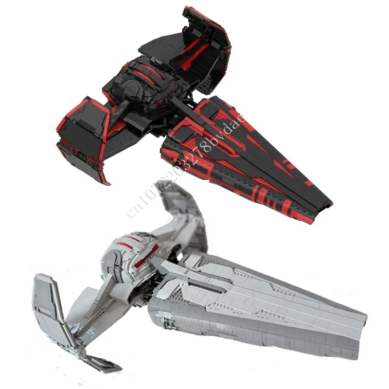 The Scimitar The Tattooed Scimitar Space War Military MOC SpaceShip Battle Model Building Blocks DIY Education Model Toys Gift