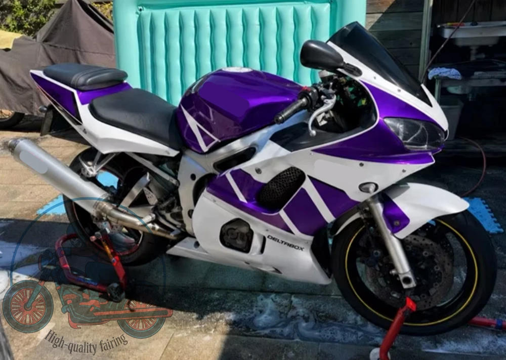 Kit Carene di Alta Qualità per YAMAHA R6 1998 1999 2000 2001 2002 98 99 00 01 02 Set Carrozzeria Personalizzato Viola e Bianco