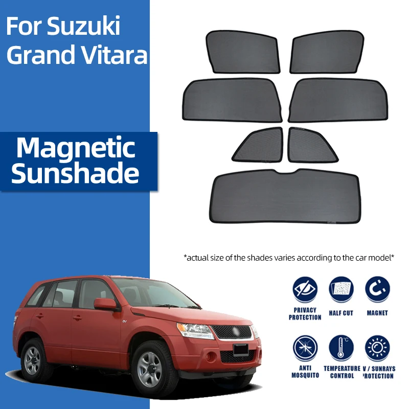 For Suzuki Grand Vitara JT 2005-2014 Magnetic Car Sunshade Shield Front Windshield Curtain Rear Baby Side Window Sun Shade Visor