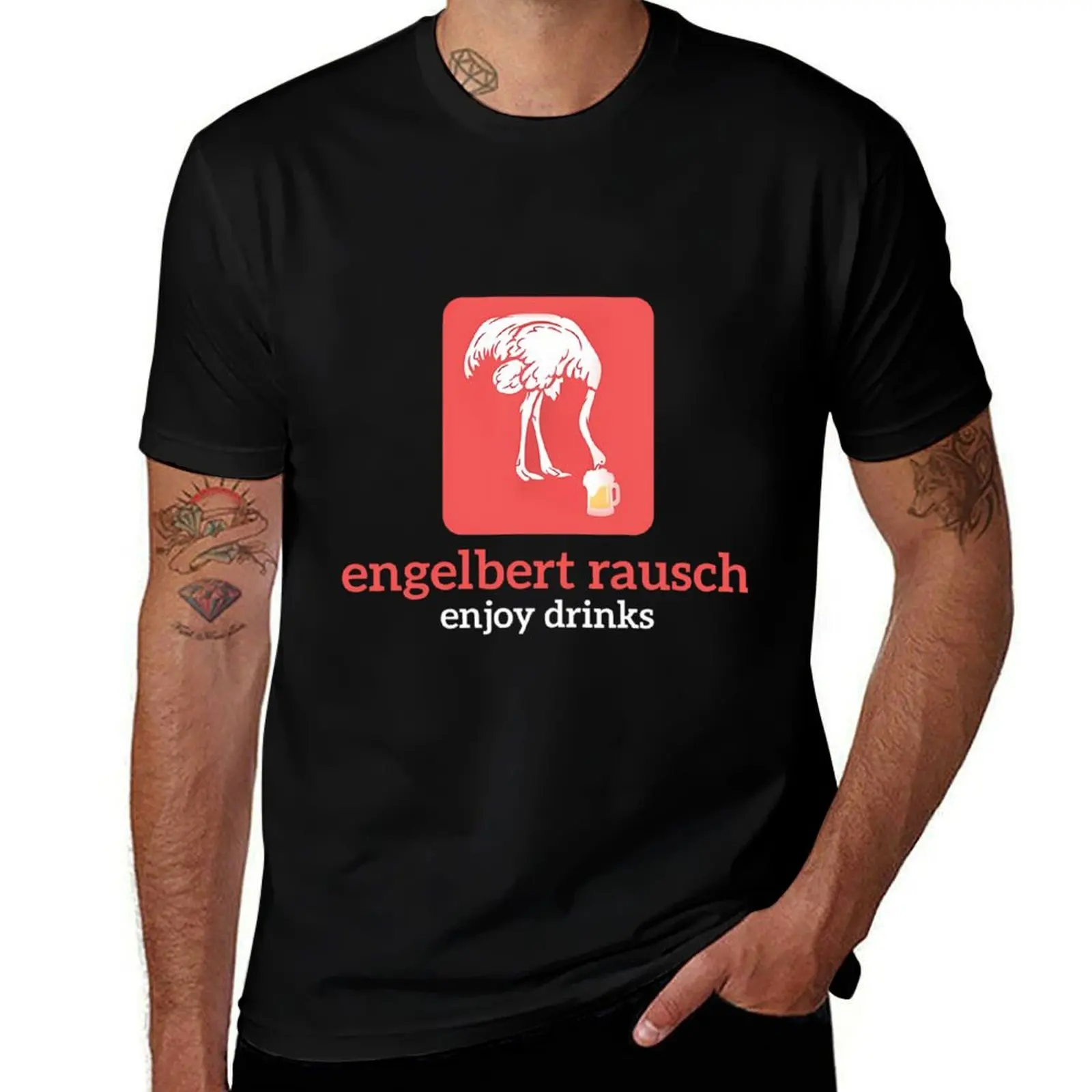 

Футболка с забавным дизайном Engelbert Rausch Enjoy Drinks, хлопковые футболки с рисунком, мужские футболки с чемпионами