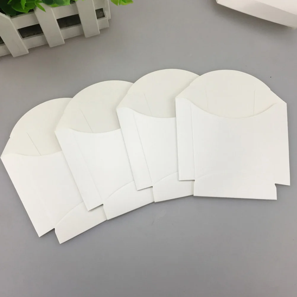 50 Pcs French Fry Cups Fries Box Small White Paper Bags Multifunction Snack Supply Disposable Anti Oil Holder Party Favor