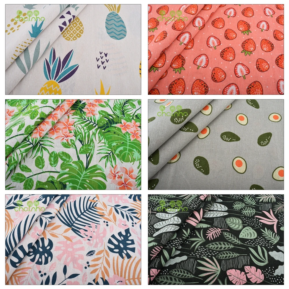 Sewing Geotextile Fabric - Chainho,Printed Cotton Linen Fabric,DIY Quilting Sewing
