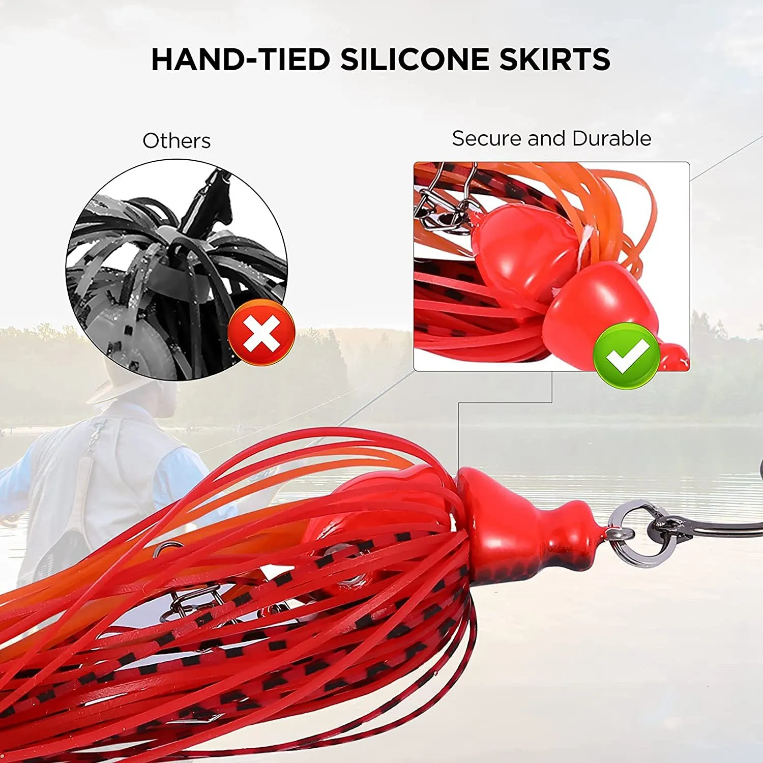 AF93-6 piezas de señuelos de pesca, cebos giratorios para nadar, plantillas con cuchillas, cebo para peces chatter para remolques de columpio de trucha y Lucio de salmón