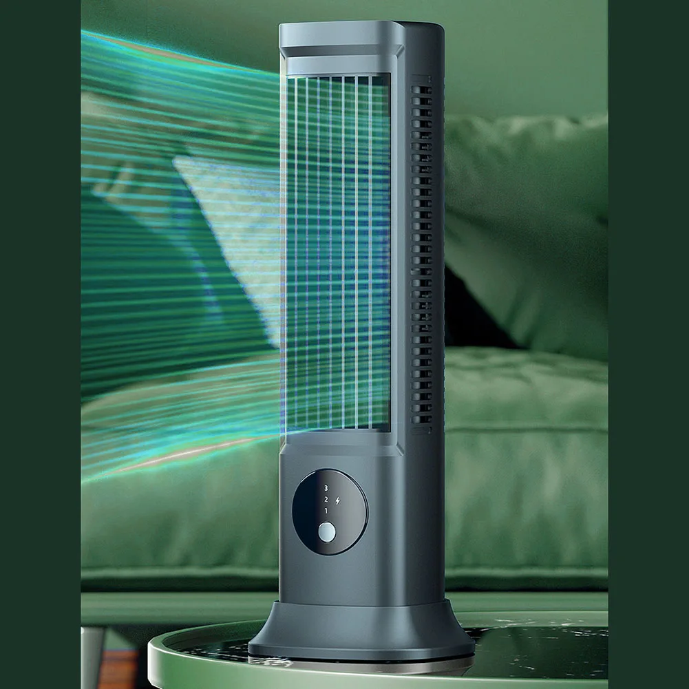 

11*10*29.5cm Cooling Fan With 3 Speeds Tower Fan 1200mAh Portable Air-conditioner Digital Display Cooling Accessories Parts
