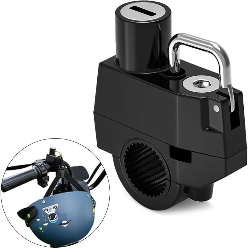 Motorcycle Supplies Helmet Lock Anti-theft Locker Locking Device Rustproof Fine Workmanship Compact Size Convenience