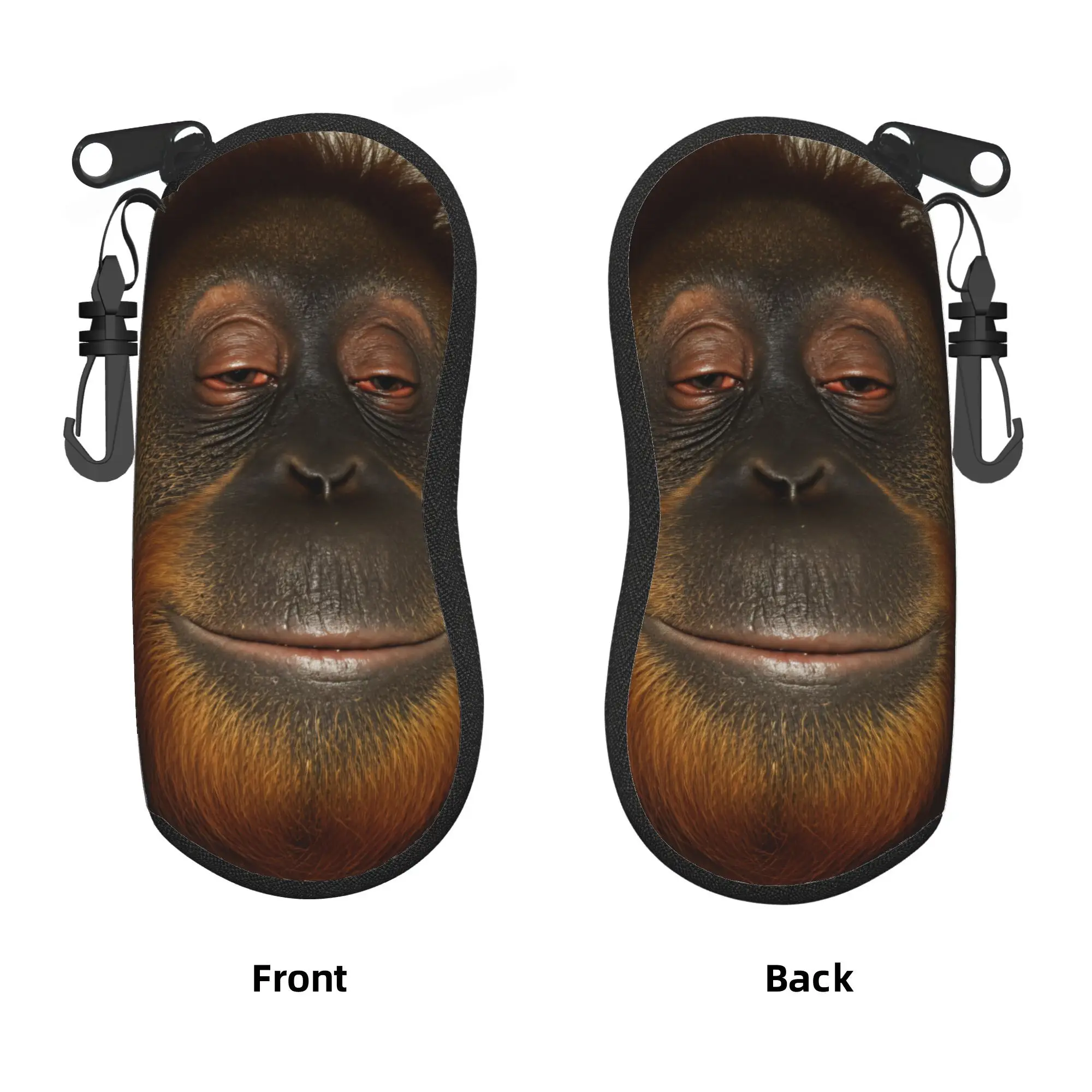 Baby Gorilla Face Funny Glasses Case Cover  Original Sunglasses Pouch Men Women Daily Glasses Box Soft Eyewear Storage