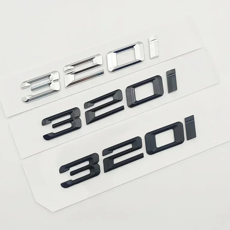 

3D ABS Chrome Black Car Rear Trunk Letters Sticker For BMW 320i F30 E46 E90 G20 320i Emblem Logo Decal Auto Accessories