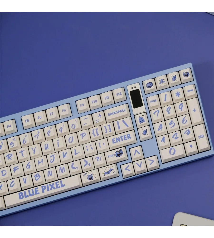 Keycap personality sublimation mechanical keyboard customization wooting blue pixel keycap PBT original height