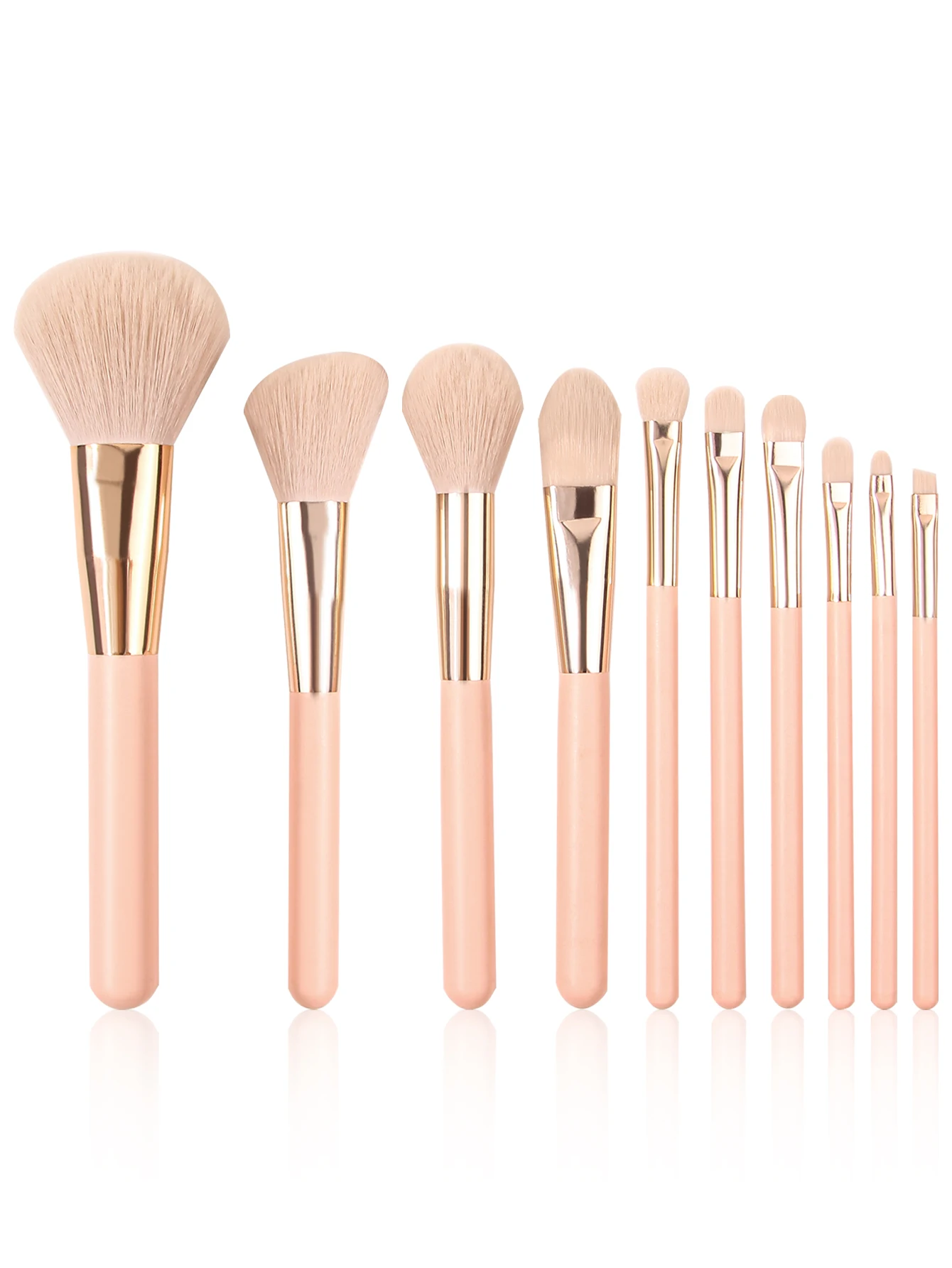 11pcs High-End Professional Makeup Brushes Set with Bucket Blush Powder Eyeshadow Eyebrow Foundation Beauty Makeup Tool Brochas