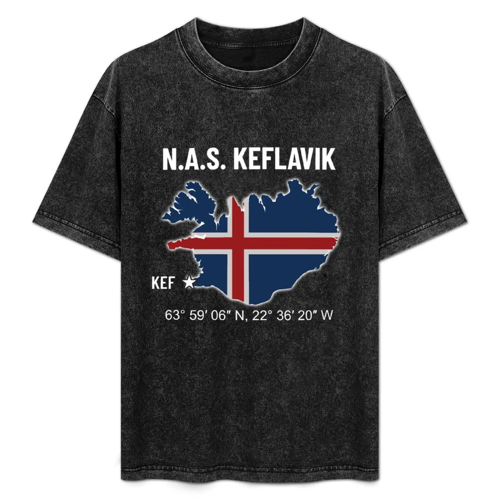 

NAS Keflavik Iceland T-Shirt luxury clothing labubu customs blue archive sublime mens clothing