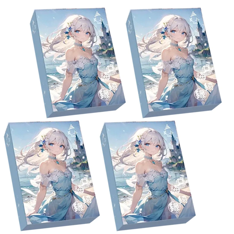 Wholesale 4boxes Goddes Story Cards Fuka:A Love Story in the Sea of ​​Heart Cards Rare Temperature sensor card Anime Goddess