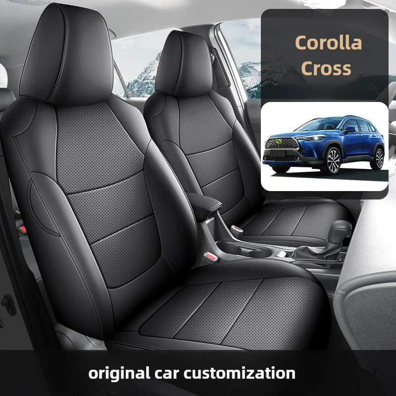 Custom Special Car Seat Cover 5 seats For Toyota Corolla Cross 2022 2023 2024 2025 Waterproof leather cushion Car Seat Covers