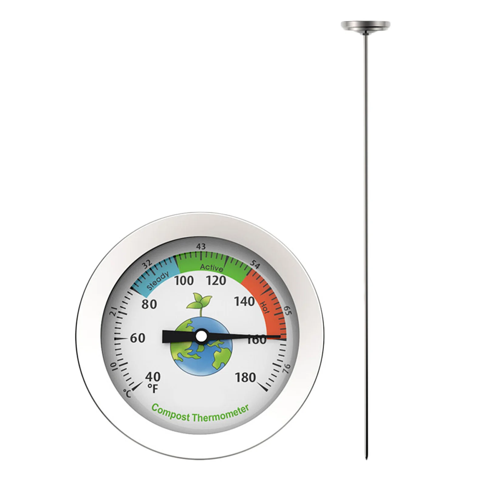 

1Pcs Soil Thermometer with Clear Scale Colorful Reading for Accurate Soil Temperature Measurement in Gardens and Pots